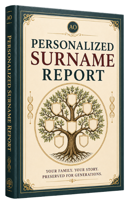 The Personalized Surname Report, a bound heritage report